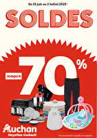 Soldes des magasins Auchan Valable du 25 juin au 02 juillet 2025