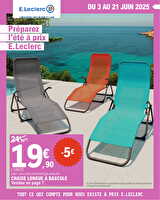 Selection depart en vacances  des magasins Leclerc Valable du 03 au 21 juin 2025