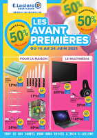 Avant-premières 50% tel chez Leclerc Valable du 16 au 24 juin 2025